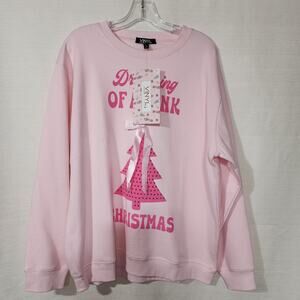 Vinyl Icons ''Dreaming of a pink christmas'' sweatshirt size XL new